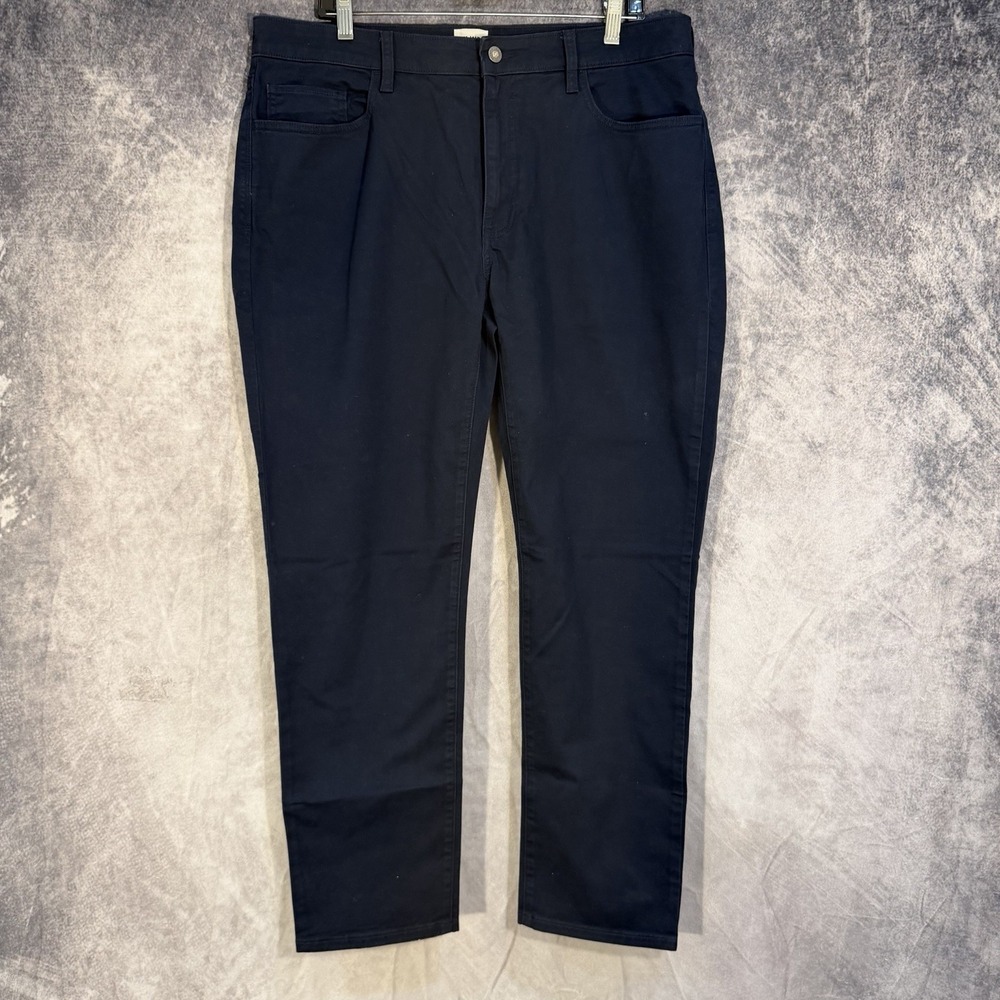 Flint And Tinder Chino Pants Men 36x30 Navy Blue Straight Slim Fit